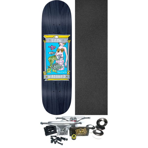 Krooked Skateboards Sebo Walker Maritime Assorted Colors Skateboard Deck - 8.38" x 32.25" - Complete Skateboard Bundle